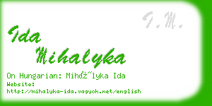 ida mihalyka business card